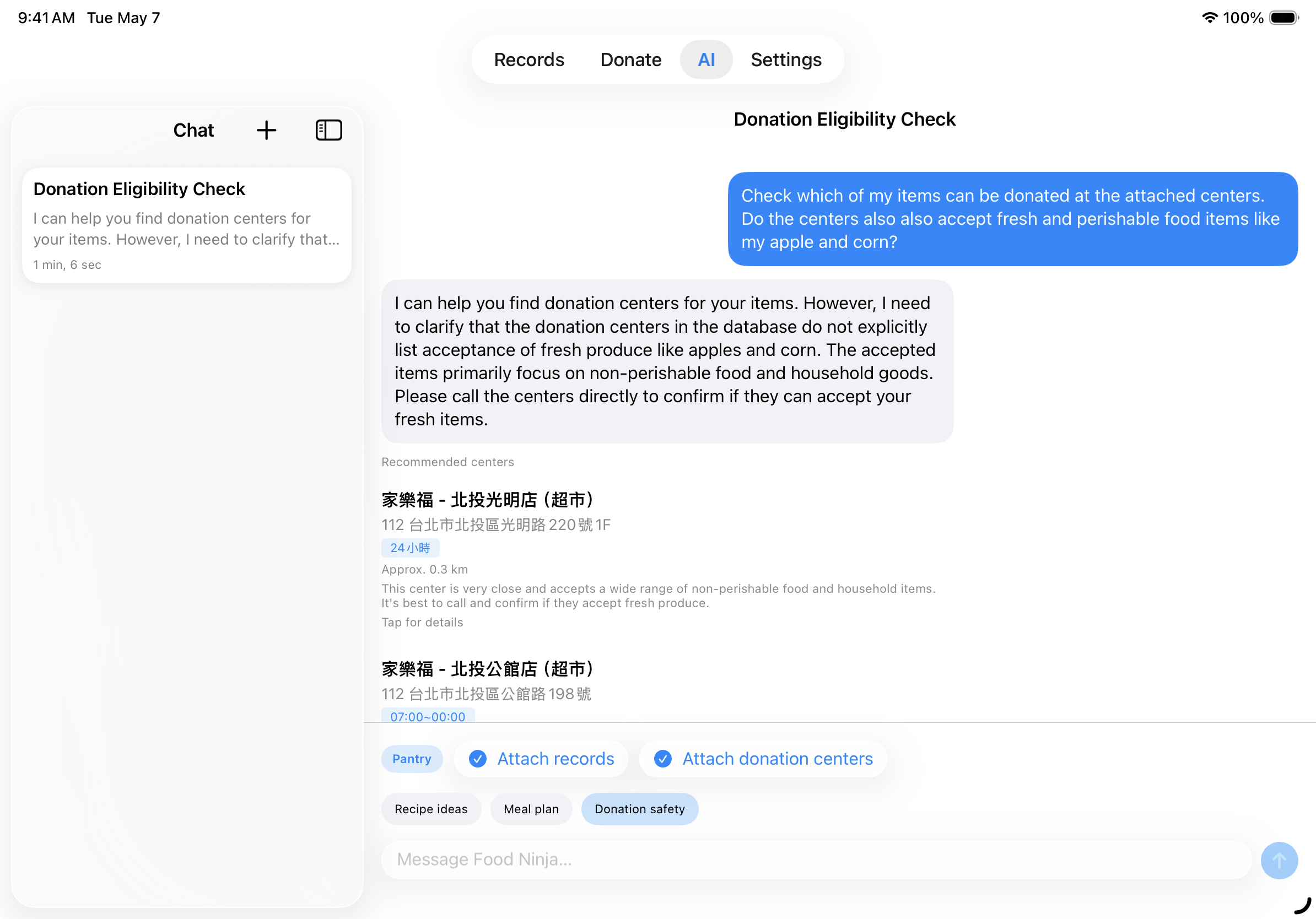 Donation safety matching illustration